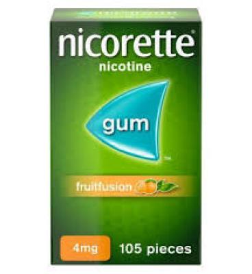 NICORETTE 4MG FRUIT FUSION 105`S